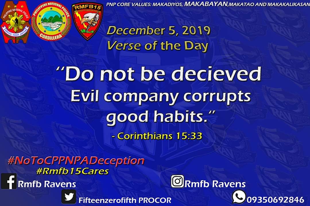 rpsc_procor's tweet image. WAKE UP
Stand united against CPP-NPA-NDF
STOP SUPPORTING THEM
They are well-organized, well-financed and persuasive speaker who employs deceptive propaganda to arouse your emotions against the government.

#NoToCPPNPADeception
#SupportNTF-ELCAC
#SupportE-CLIP
#Rmfb15Cares