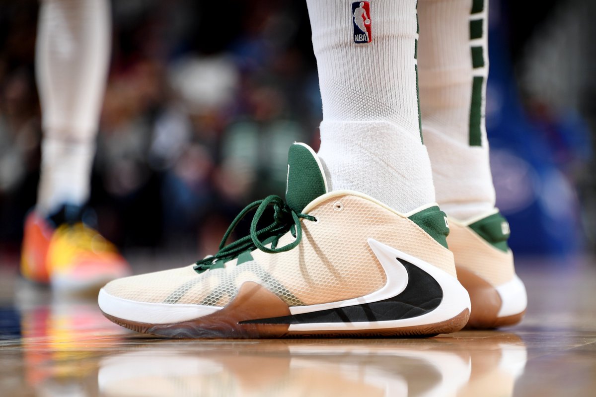 Shoes worn by Kyle Korver of the Milwaukee Bucks against the