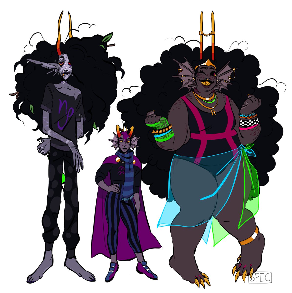 finished beta trolls lineup!! im actually really proud of these designs #ho...