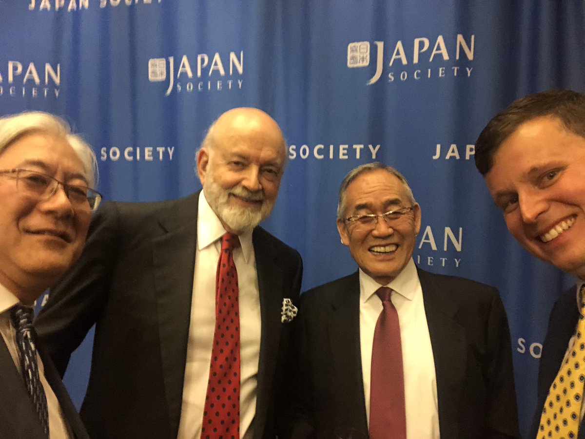 drjwalk's tweet photo. Truly a historic moment as we celebrated the legacy of Ambassador Sakurai who faithfully led @japansociety for over a decade w/ help from our board chairman Joe Perella &amp; search committee co-chair Jun Makihara &amp; our staff family, past &amp; present. Ganbarimasu! https://t.co/3rQpzuAmRC