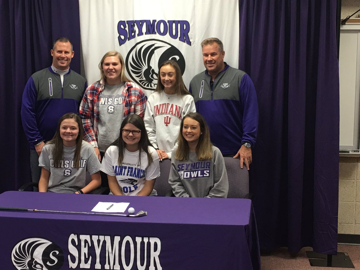 Jim Hoffman (@coachjimh) on Twitter photo Seymour Lady Owls golf. Our own Bridget Marshall signing to further her academic and playing career at the university of Saint Francis -Ft Wayne. Saint Francis has got a hard working leader. We thank Bridget and we will miss you. <a href="/SEYMOUROWLS1/">SEYMOUR ATHLETICS</a> <a href="/Trimp3/">Dylan Trimpe</a> @taytay8601 <a href="/btiddgolf/">Brian Tidd</a> Seymour Lady Owls golf. Our own Bridget Marshall signing to further her academic and playing career at the university of Saint Francis -Ft Wayne. Saint Francis has got a hard working leader. We thank Bridget and we will miss you. <a href="/SEYMOUROWLS1/">SEYMOUR ATHLETICS</a> <a href="/Trimp3/">Dylan Trimpe</a> @taytay8601 <a href="/btiddgolf/">Brian Tidd</a>