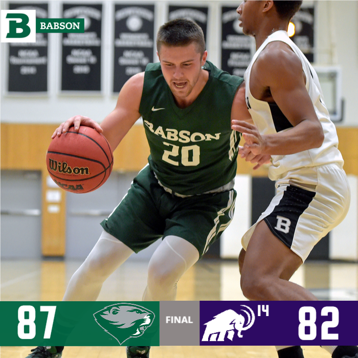BabsonAthletics's tweet image. Frank Oftring scored a career-high 30 points and Andrew Jaworski added 23 as @Babsonhoops improved to 7-0 with an 87-82 win over No. 14 @AmherstMammoths on Wednesday night. #GoBabo #d3hoops