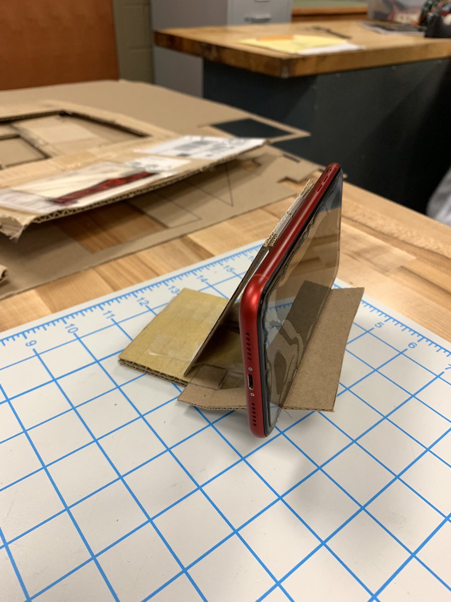 JamesHemming4's tweet photo. More cell phone holder designs at Dundalk High @MrEandre @MrEandre @CTE_BaltCoPS #bcpsengineering https://t.co/FrsSolN0V3
