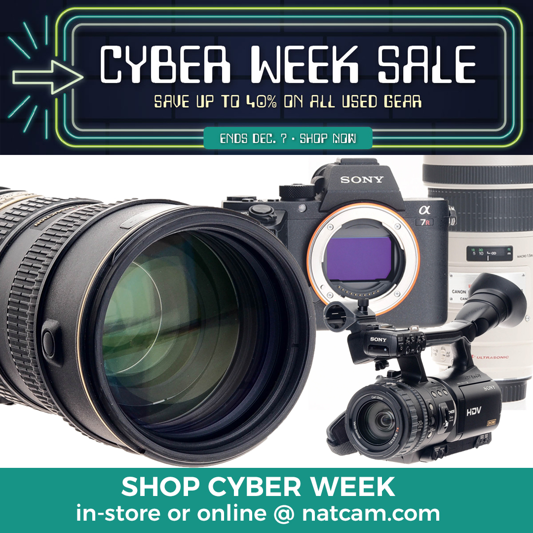 NationalCamera's tweet image. Shop our cyber week sale save up to 40% off our entire inventory of used photo gear in store or online at natcam.com Sale prices valid through Sat.12/7
.
#natcam #natcamused #webuyused #happyholidays
