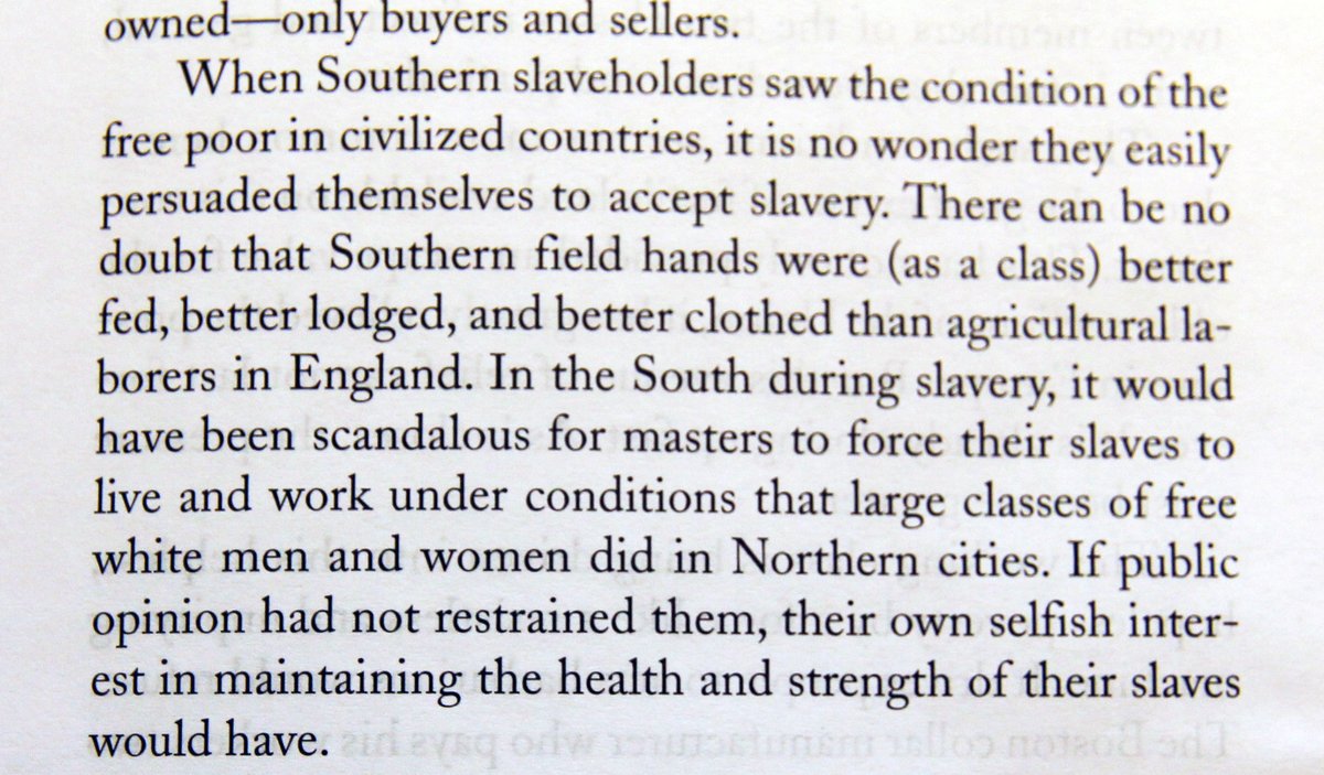 There is plenty to unpack here.It's important to remember what the real reason for the Republican Party's opposition to the *spread of* chattel slavery to the West was: the western territories were an outlet for white people to escape the wage slavery spreading in the North.