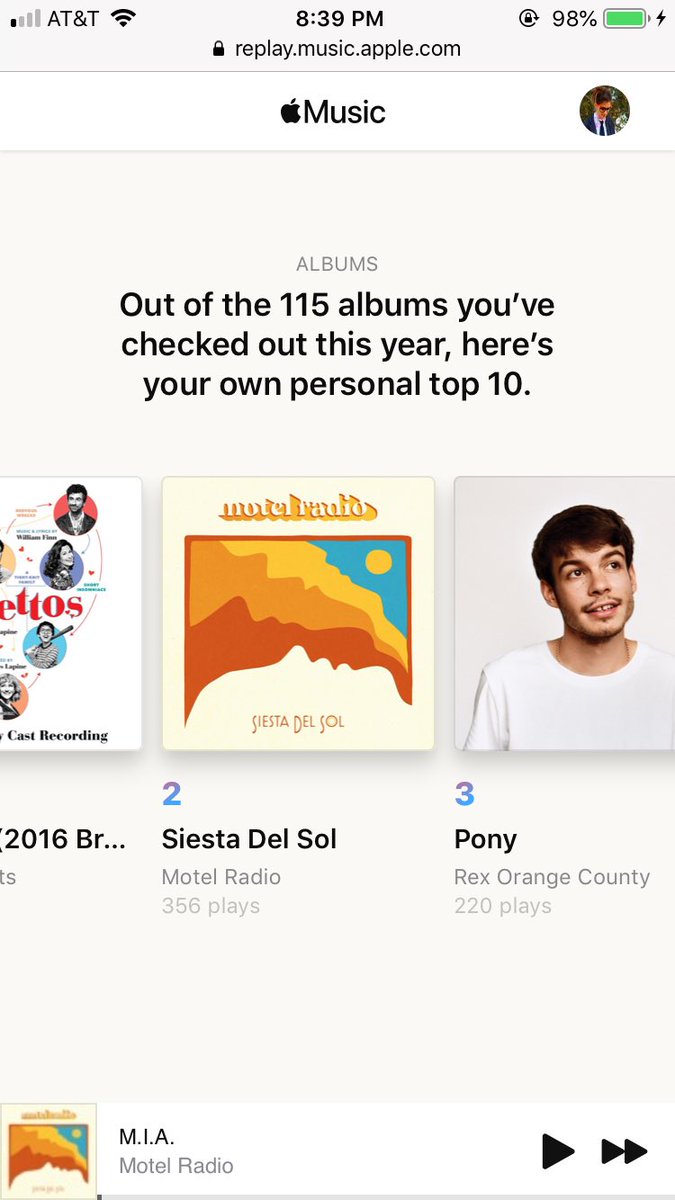 katiedrinan's tweet photo. my apple music replay was not surprising at all. i <3 @motelradiomusic https://t.co/ZetSfJjuiD
