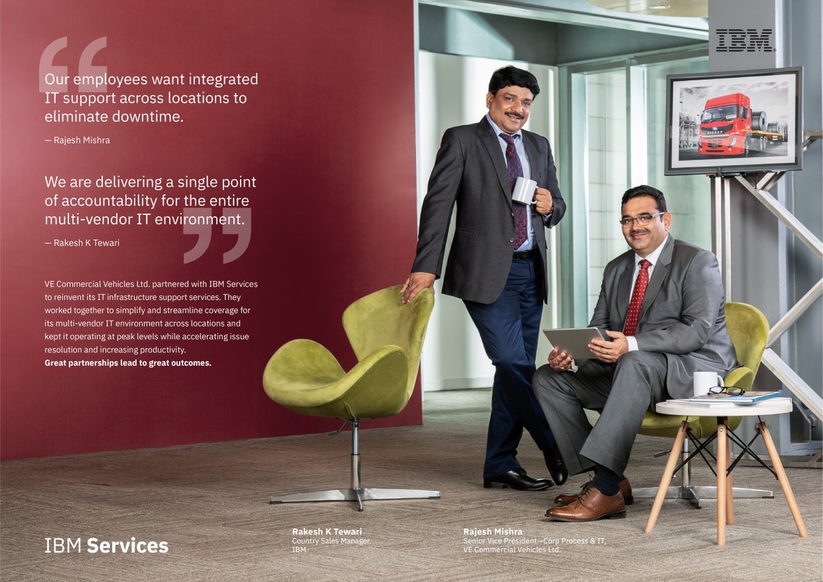 apf3l's tweet photo. @VECV partnered with #IBMServices to streamline coverage for its multi vendor IT environment across locations for driving uptime of infrastructure. Watch the video to learn more https://t.co/QEe2zjzd63 #BreakthroughPartnerships #IBMAsiaPacific #IBMService https://t.co/WeDBJ6RkOR https://t.co/wkOOUStnax