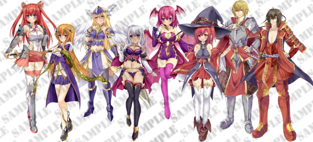 ツクール公式ストア マーシャ エリン Rpgキャラクター素材集 Mv規格 16種のキャラクターのrpgキャラクター グラフィック素材集が登場 各キャラクターに立ち絵 歩行スプライト Svスプライト バストアップ フェイス画像ボリュームもたっぷりです