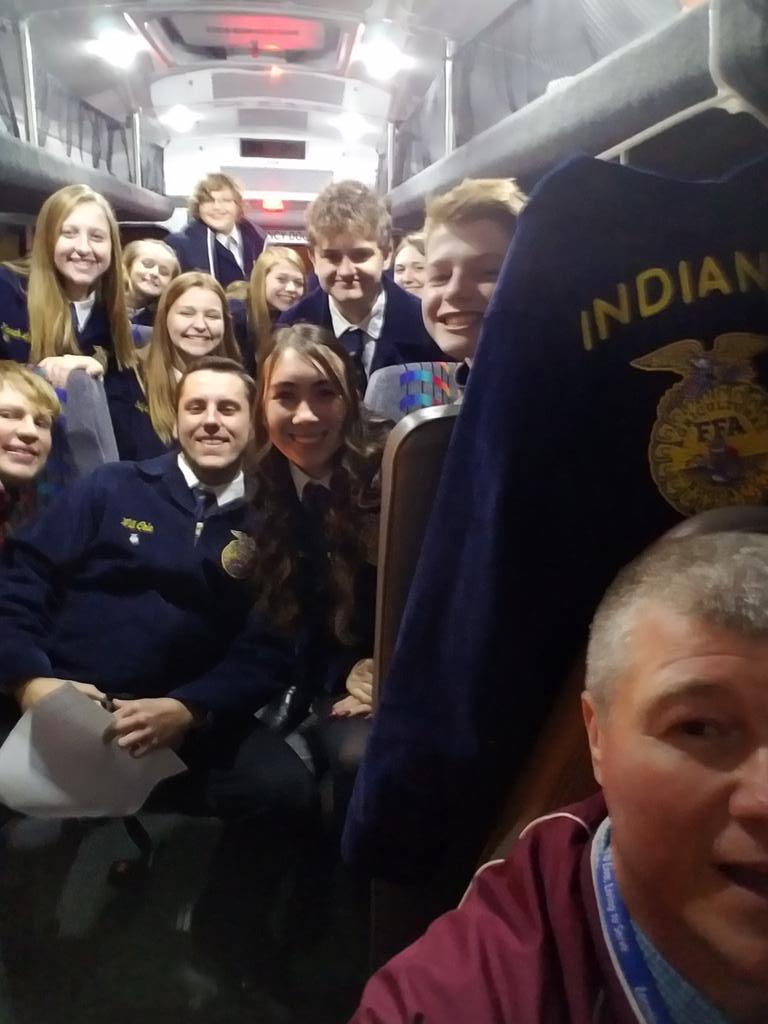 GarrettFFA1's tweet photo. This was us heading to @INFFA_D3 Chapter Meeting Contest! Thanks to Prairie Heights FFA for hosting! #GKBLeaders https://t.co/xuLOT19xic