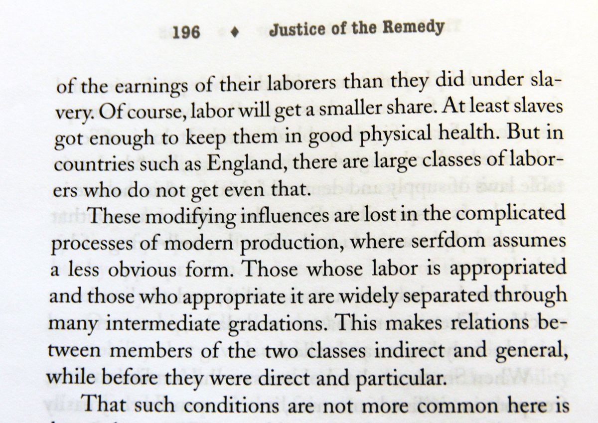 In other words, people tend to see their employers like slave masters, due to their proximity, but that is myopic, because, in most cases, the employers are just slaves of a higher position.George understood that, and that is what he is explaining here.