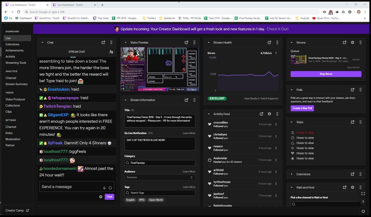 Twitch Dashboard Twitch Dashboard