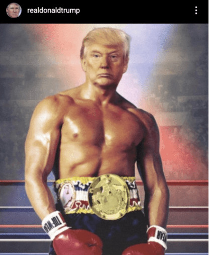 iamminderzz's tweet photo. Impeachment: President Trump shares photo-shopped photo of himself dressed as a ‘boxer’ https://t.co/UDBlWh2uaO https://t.co/hKvAnOW5cn