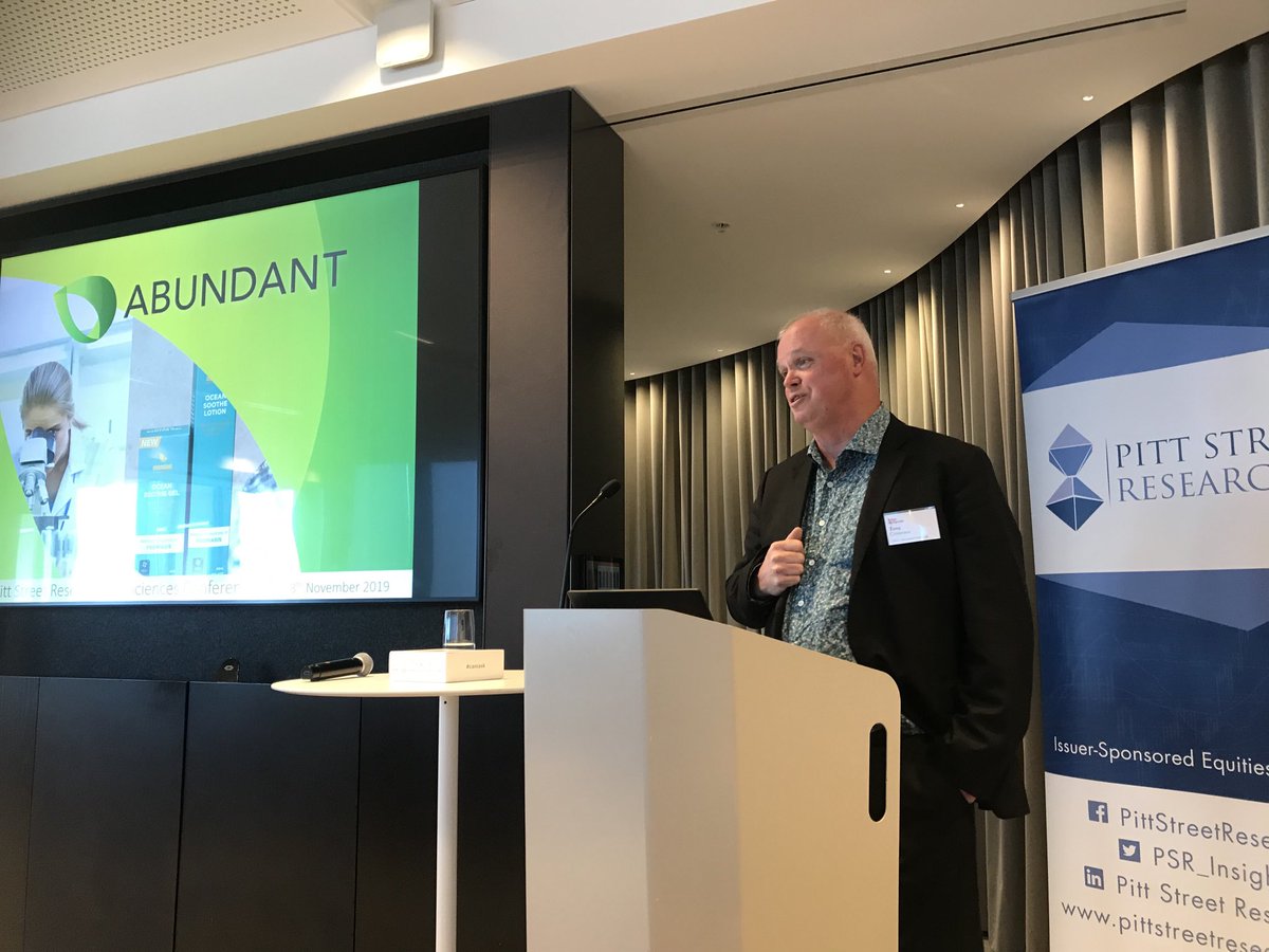 Stuart Roberts (@biotech_buzz) on Twitter photo Tony Crimmins of Abundant Produce shared at the Pitt Street Research Life Science Conference the journey of developing a psoriasis remedy. Tony Crimmins of Abundant Produce shared at the Pitt Street Research Life Science Conference the journey of developing a psoriasis remedy.