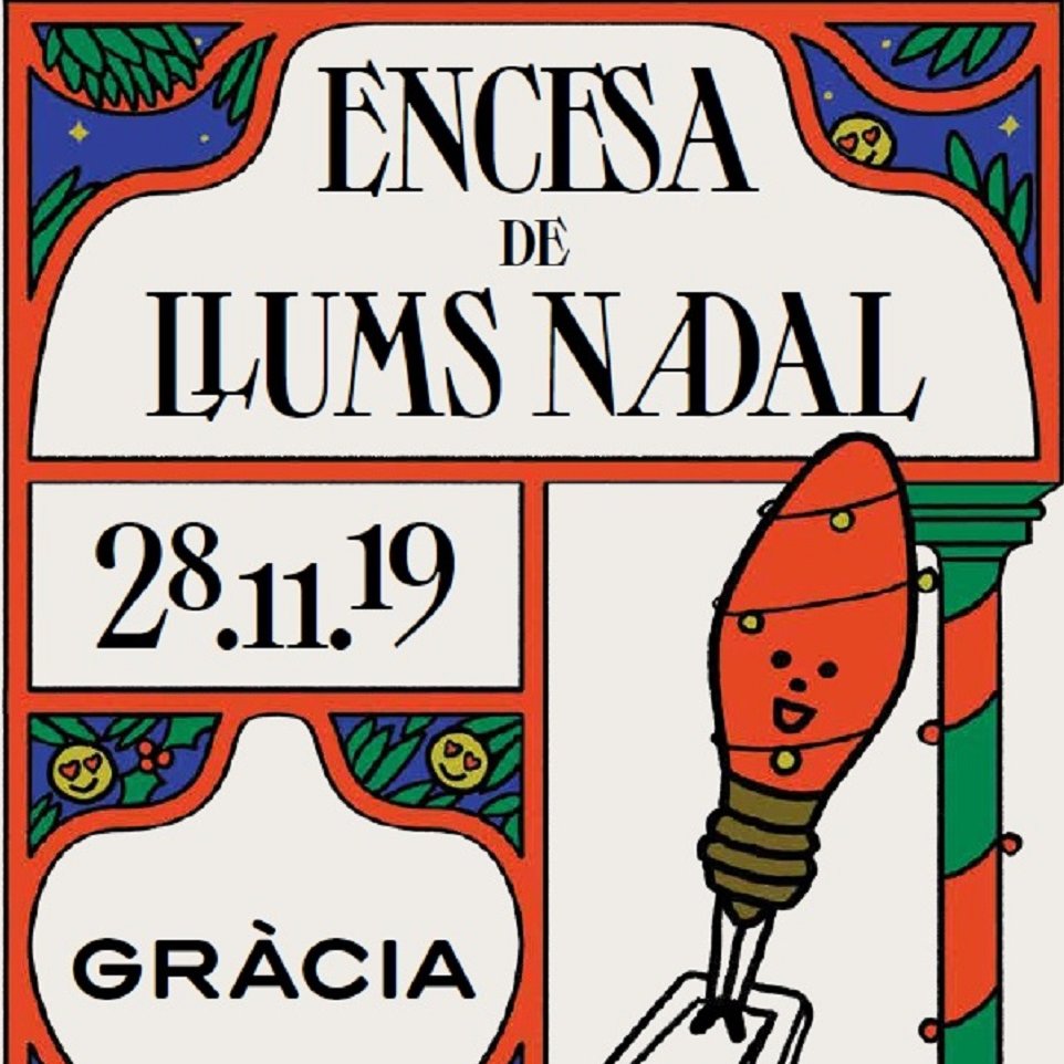 batucargol's tweet photo. ENCESA DE LLUMS DE NADAL 2019.
Avui a les 18.30h diferents batucades anunciarem l'encesa de llums a Gràcia. La Batucargol farà un recorregut des de Ventallat/Biada fins al Mercat de l'Abaceria de Travessera.
—
#Nadal #Batucada #Gràcia #districtegracia #Barcelona #Catalunya https://t.co/m2OczRQInk