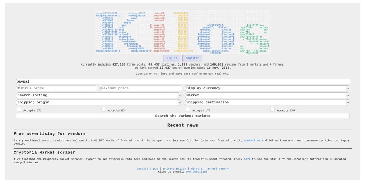 Darknet Market Search Engine