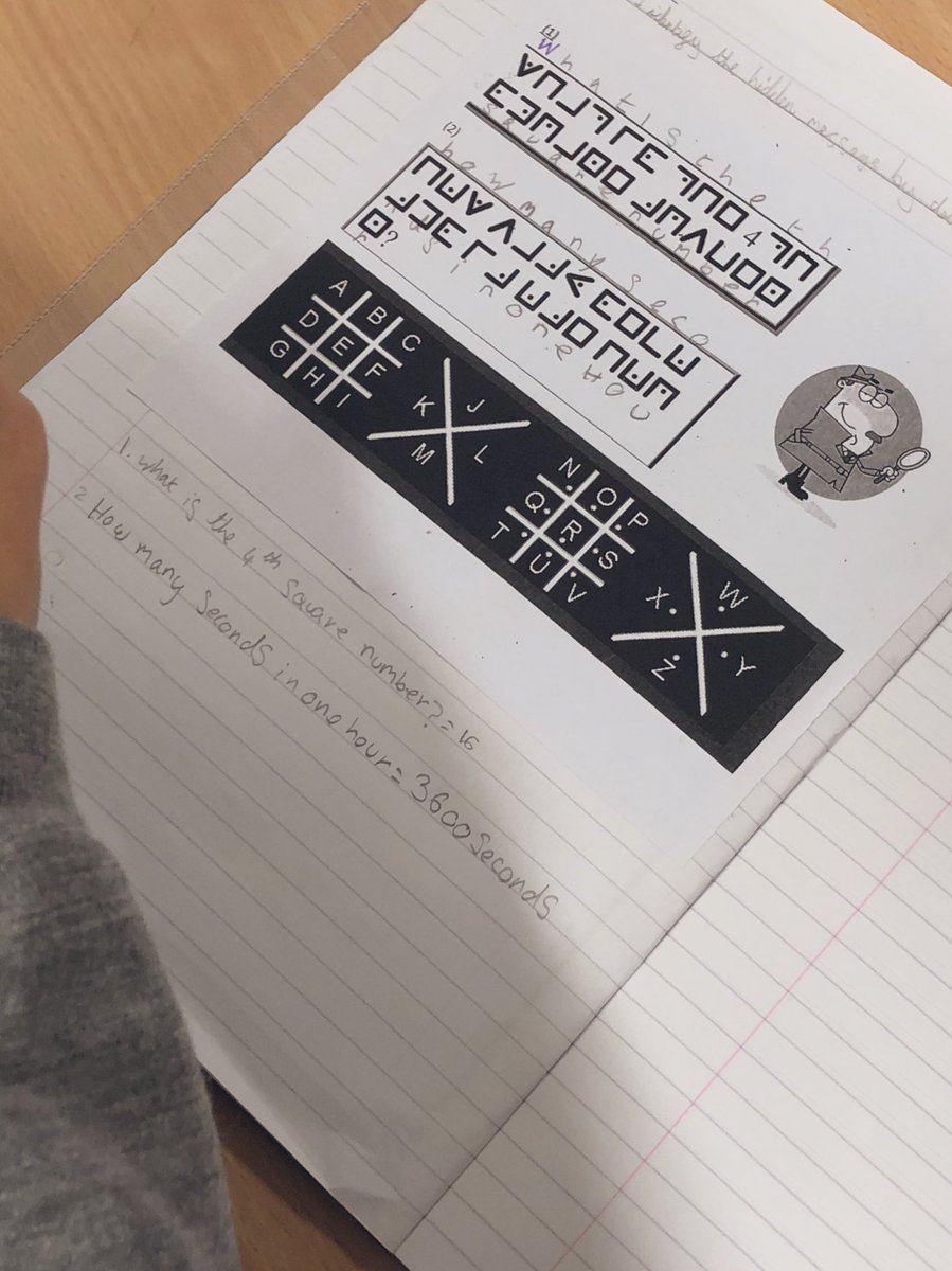 sarah_sandey's tweet photo. A super sequence of cross curricular work - pupils totally immersed in ‘cracking codes’ and deciphering WW2 messages @Mayflower_MCA #authenticlearning #linkingthecurriculum #determinedtocomplete https://t.co/LNTc5IzfaO