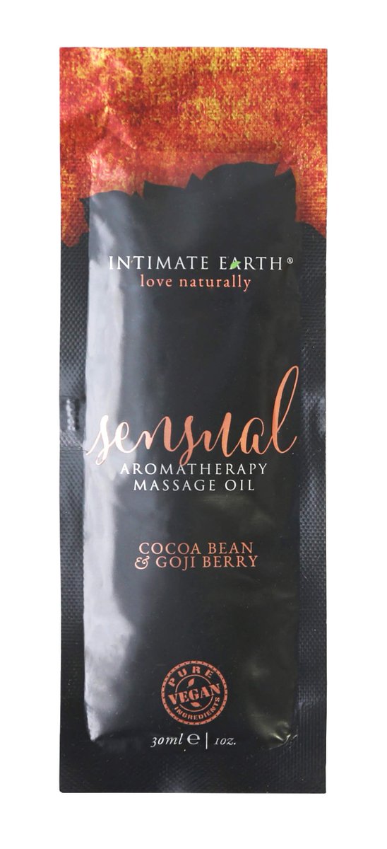 Cocoa Bean and Goji-Berry has a chocolate raspberry-like scent. 😍

Have you received your 1oz massage oil twin pack? Go to intimate-earth.com &amp; automatically receive a FREE 1oz massage oil twin pack with a purchase of $25 or more (before shipping).