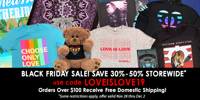 rockandrollts's tweet photo. 🔥50% OFF ON BLACK FRIDAY!🔥You've been waiting for it and the magic code has been unleashed. Starting at 6:00 PM ET on Thanksgiving Day through Midnight on Black Friday! https://t.co/2GsvdwBihP…/melissa-etheridge
#melissaetheridge #chooseonlylove #loveislove #rockandroll https://t.co/kPOOxWcx73