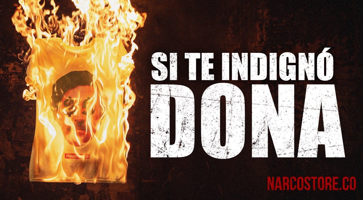 narcostoreco's tweet photo. *Para los que tenían dudas, vale la pena aclarar, que todos los productos se quemaron al terminar la campaña y que nadie pudo comprarlos
#NarcoStore @fccmemoria #NoMasCulturaNarco https://t.co/5e5gFbqdZc