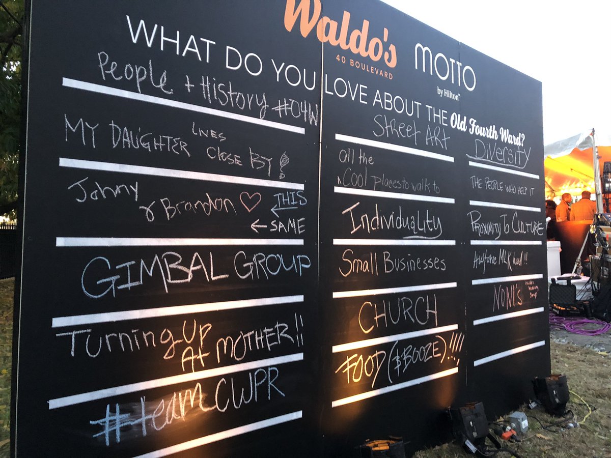 What do you love the most about the <a href="/Old4thWardATL/">Old Fourth Ward Atlanta</a>? #o4w #waldosatl #mottobyhilton
