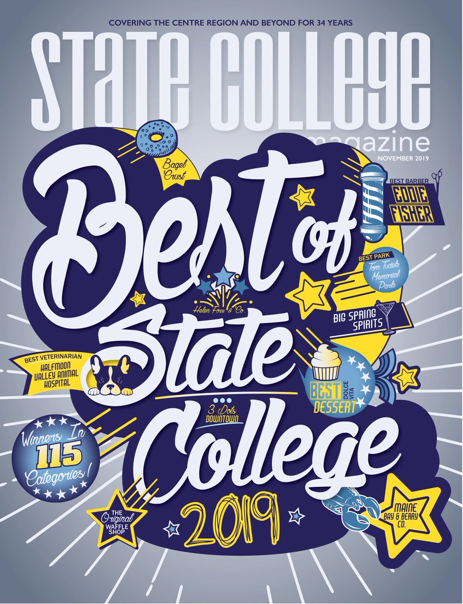 ICYMI: Every year our readers vote for the best people, services, places, events and businesses in State College and beyond. Find out who won gold in all 115 categories in 2019! #BestOfStateCollege

statecollegemagazine.com/articles/best-…