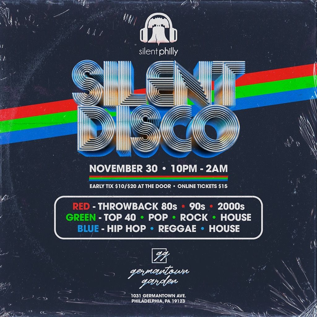 SilentPhilly's tweet photo. Looking for a way to burn off those extra Thanksgiving calories? Try dancing at the #SilentPhillySilentDisco! Make sure you go to https://t.co/zGlXL9or2M to get your tickets today! Tell your family &amp; friends!

#SilentPhilly
#SilentSquad https://t.co/059flmAvID