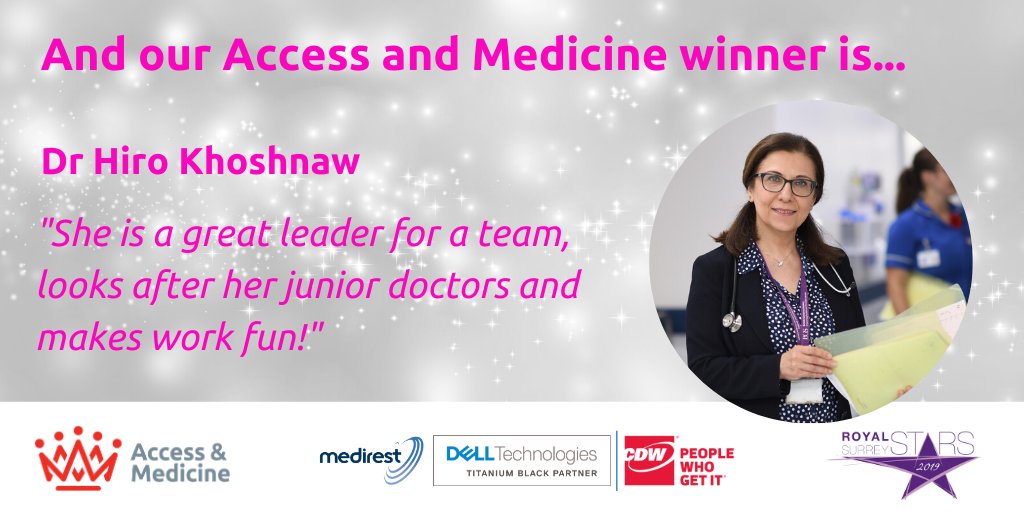 RoyalSurrey's tweet photo. And our first #RoyalSurreyStar is Dr Hiro. Congratulations, much deserved. https://t.co/b6PFZFfZhC