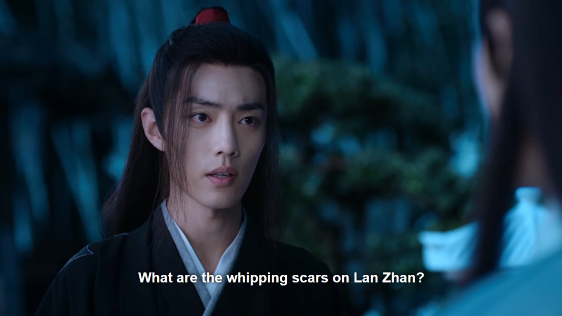 The only reason we get lwj's backstory at all is that wwx just has to know about his scars  So, thank you to wwx for caring  and thank you to lxc for answering. It was somewhat surprising to me at first that lxc would share things this sensitive, possible private