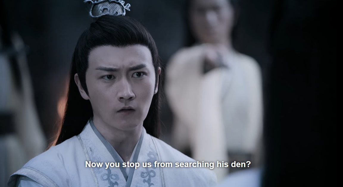 First flashback: lwj soon after wwx has died, defending what he can of the home wwx made there, denying everyone entry  (also that line delivery, OMFG WANG YIBO )