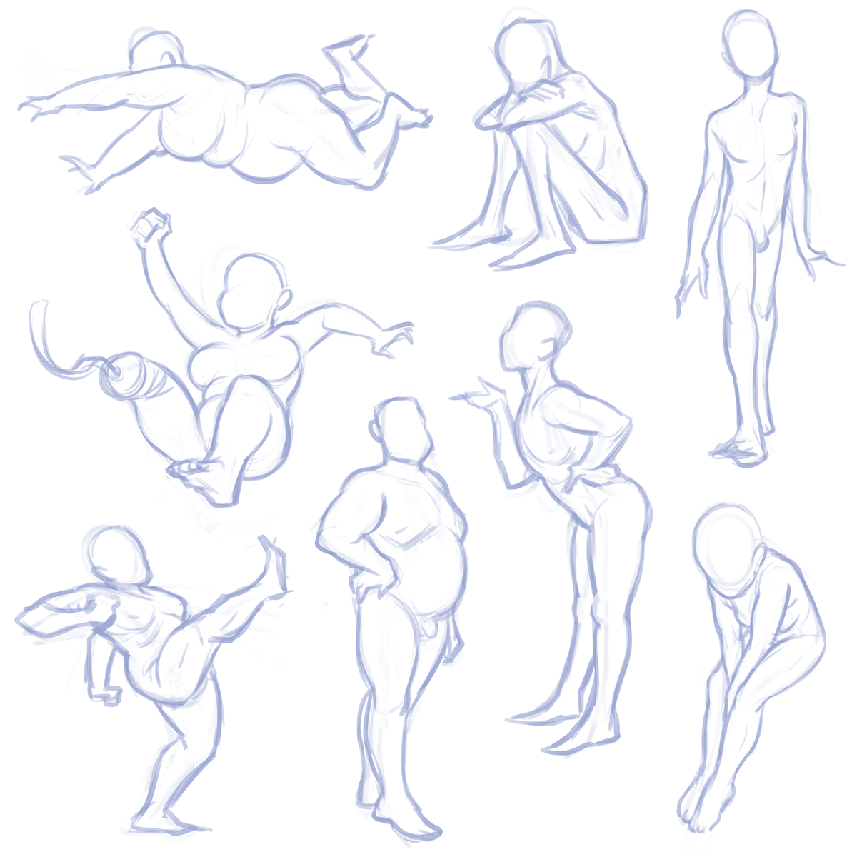 ollie on X: Playing around with drawing different body types is one of my  fav things to do as an artist, so I took some Me Time to just do it a