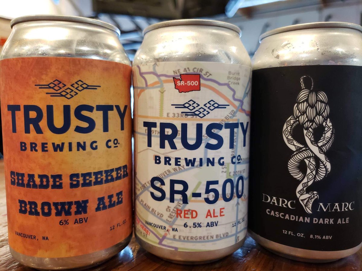 Fresh cans of Vancouver-brewed deliciousness from <a href="/TrustyBrew/">Trusty Brewing Co.</a> are available now!