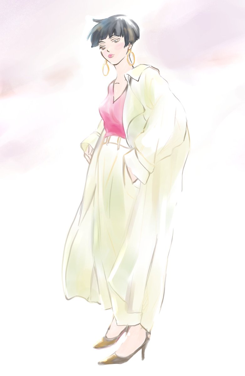 大人カッコいい女性に憧れます ダボダボコートのラインが好き コルク 小柳かおり 漫画家のイラスト 大人カッコいい女性に憧れます ダボダボコートのラインが好き コルク 小柳かおり 漫画家のイラスト