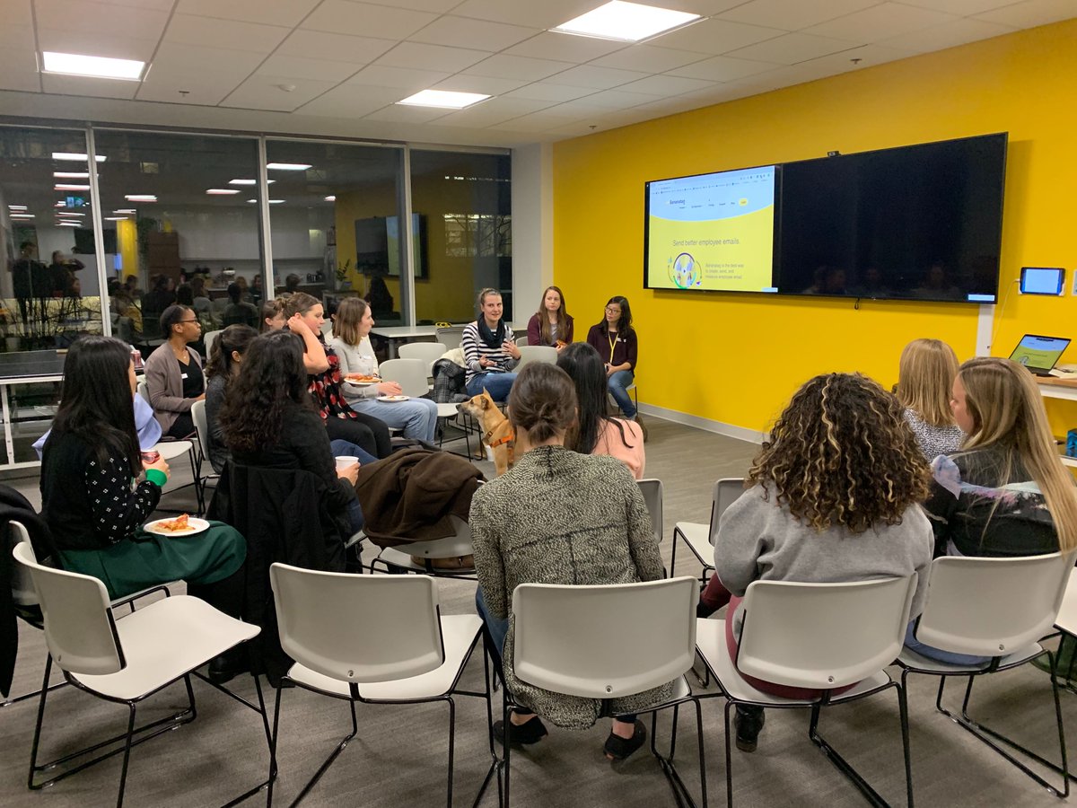 Staffbase's tweet image. Last week we hosted the Women Can Tech YVR Meet-up at our Vancouver office. It was an opportunity to connect with local women in the tech space and discuss how to drive career goals. Thanks for the opportunity to host! #WIT #WomeninTech #YVRTech