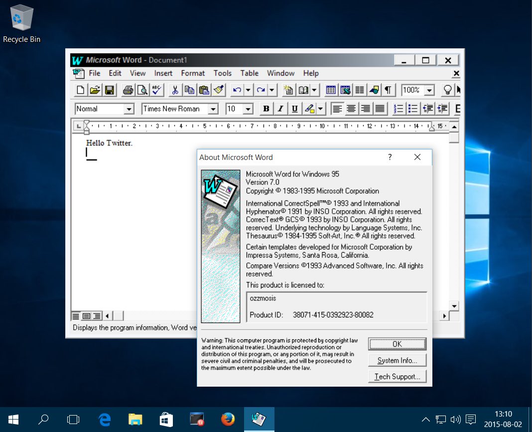 SwiftOnSecurity's tweet image. Apple: Sorry we’ve killed off all applications older than 3 years old.

Microsoft:
