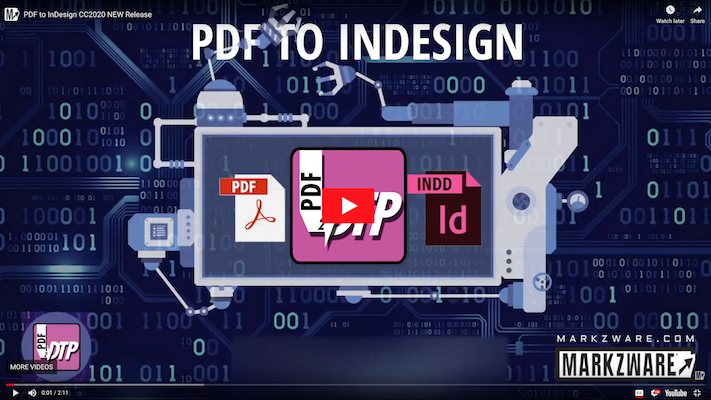 Markzware's tweet image. #PDF_to_Adobe_InDesign CC 2020 on #Mac_OS! #InDesign plugin opens multi-page PDFs with images, text, fonts, colors, etc., in an editable .indd format. Have a PDF? Convert it with Markzware PDF2DTP &amp;amp; edit it in InDesign! See video. buff.ly/2Oq1N1J