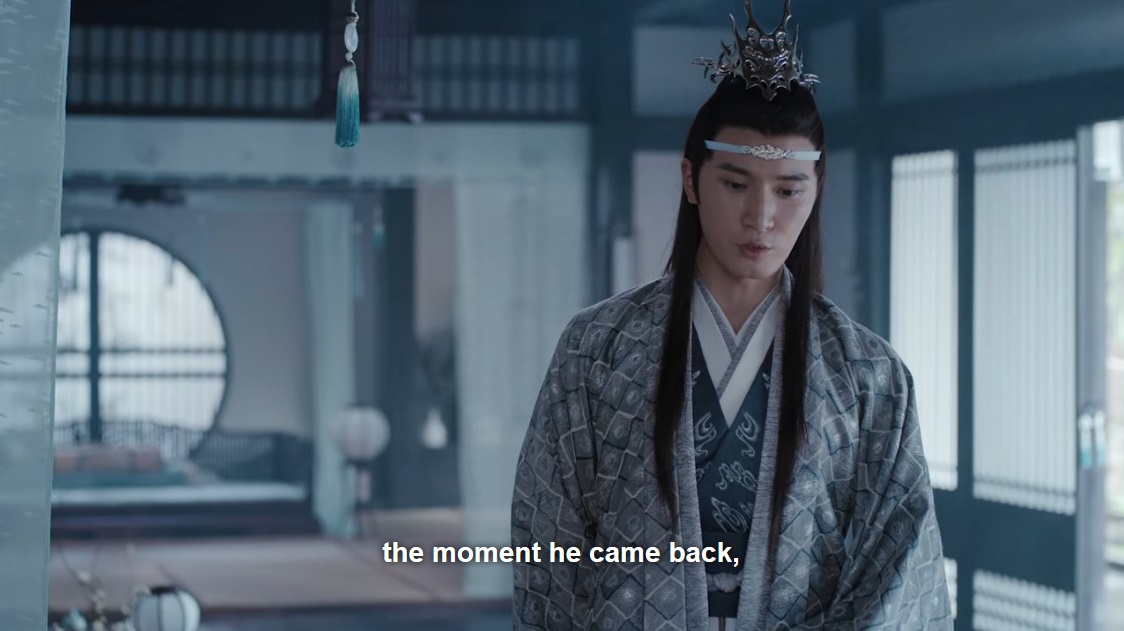 Now, back to episode 24! It's already been made clear in the scene before they meet with Lan Qiren that lwj has been feverishly practising music to help wwx and is desperate to learn more 