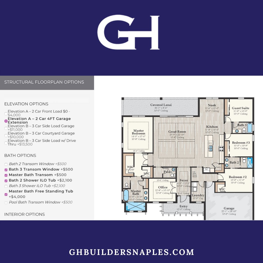 GH_Builders's tweet image. Get creative! Head online to customize your home's floorplan. #ghbuilders #customhomesinnaples #onyourlotbuilders #newconstructionhomes #goldengateestates