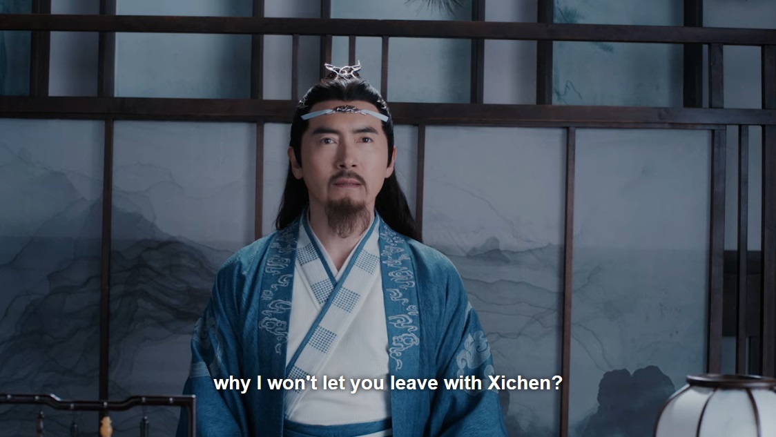 At the end of the scene Lan Qiren asks this question...which he never gives an answer to. On first viewing the answer could be any number of things – that he wants lwj to self-reflect, to realise what wwx is doing is wrong, that the rules are all that matter etc etc