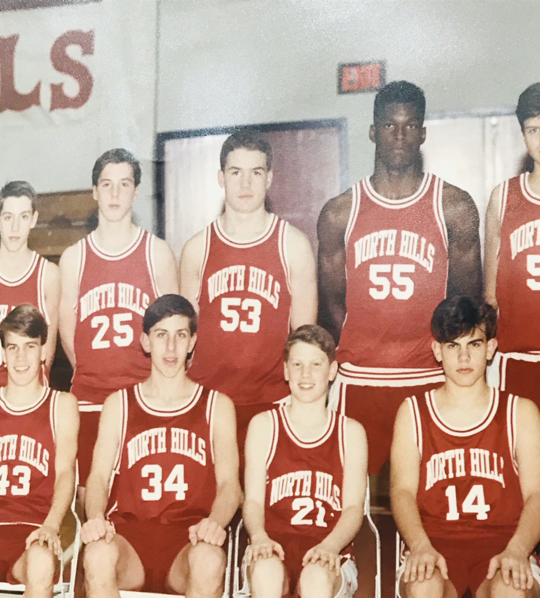 mwhiteburgh's tweet photo. Time to go back in time: LaVar Arrington @LaVarArrington was often a man among boys when he played football. Well, check him out as an 8th grader when he played on the 9th grade basketball team at North Hills in 1992. https://t.co/J7PBzWmhfu