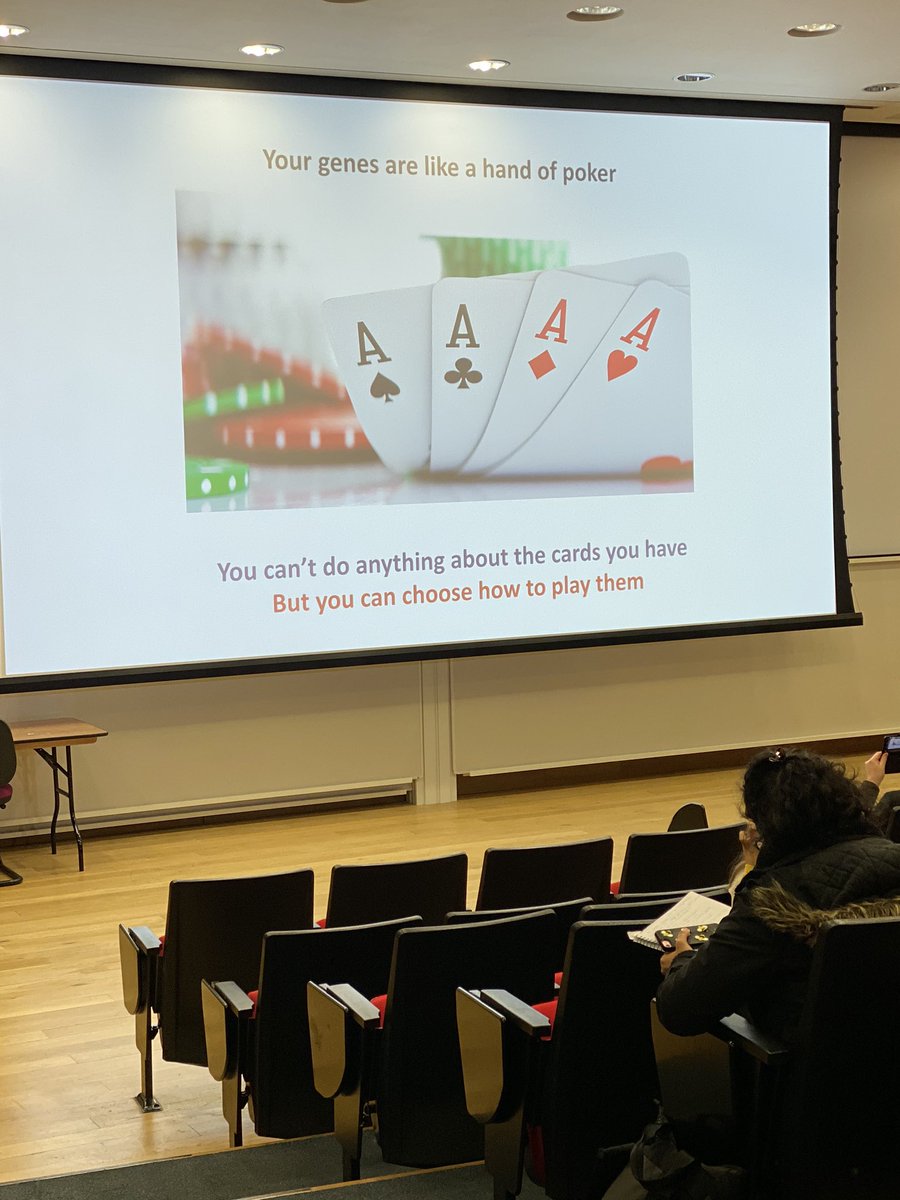 Great talk this evening at <a href="/lifecourse_KCL/">School of Life Course & Population Sciences</a> by <a href="/GilesYeo/">Giles Yeo</a>. My take-home message is that “you can still win with a bad hand of cards”!