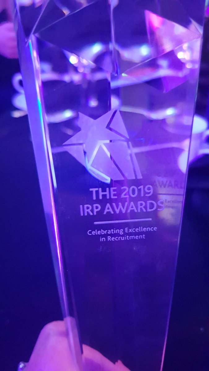 We only went &amp; won!!!!! Best Recritment Campaign of the Year <a href="/Meridianbs/">Meridian Recruitment</a> <a href="/IRPAwards/">IRP Awards</a> #IRPAwards #AwesomeTeam