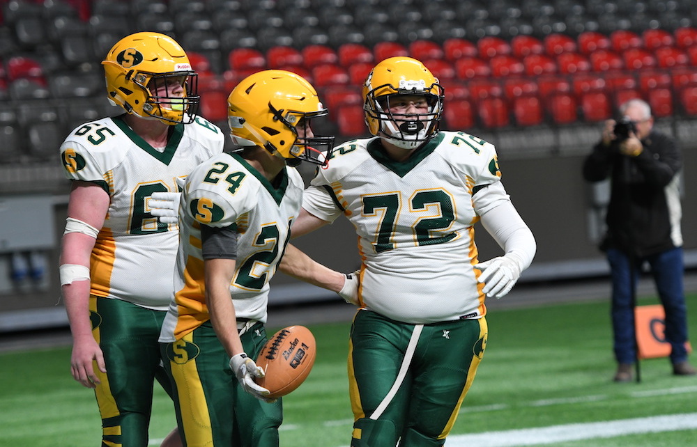 Subway Bowl AA Finals Preview: Can the Saints' march be slowed? Vernon defence will have to be at its best to slow Langley run game! wp.me/p8mxLD-30U @bchsfb @langleyss @langleyschools @vernonsecondary @langleyevents @garya @coachtford @coachnill @bcschoolsports
