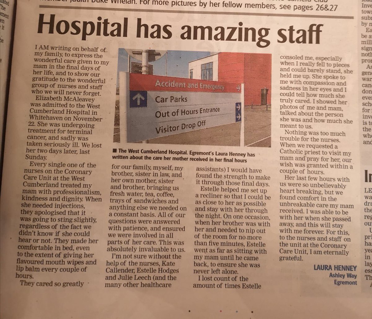 Lovely feedback for the team on CCU at WCH! Well done girls, this is exactly what nursing is about. Very proud to work with you all. 💙