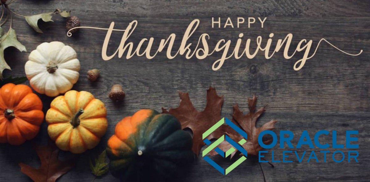 OracleElevator's tweet image. Happy Thanksgiving to all of our Oracle team and our family of customers.  We appreciate you today and everyday.  #thankful #oracleelevator