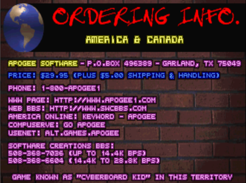 CuthbertBob's tweet photo. @ApogeeSoftware The ordering screen on the game suggests it was (notwithstanding that I don't live in America nor Canada): https://t.co/WXpAkMhlSy