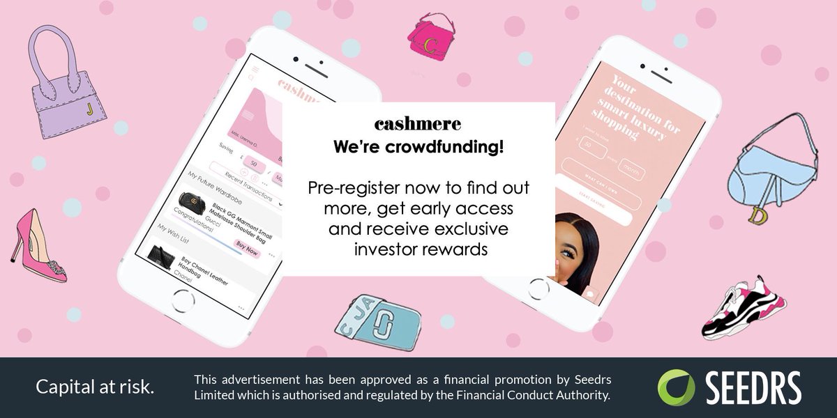 Cashmere_HQ's tweet photo. Capital at risk - Approved by @Seedrs. 

We are on a mission to help you save for and own your favourite luxury goods and experiences while also being financially savvy. 

Pre-register for priority access to our equity crowdfunding campaign!

https://t.co/nHyTOxff36 https://t.co/WE3PxhGcm6