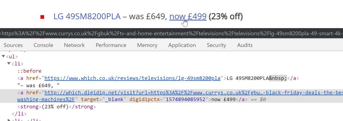 But if you look a little more closely at the code, you see often they redirect through ' http://digidip.net ' (image 1)Here's what 'digidip' do (image 2).Ie, many of these links are 'affiliate' links - Which get paid by those retailers if you click through them & buy.