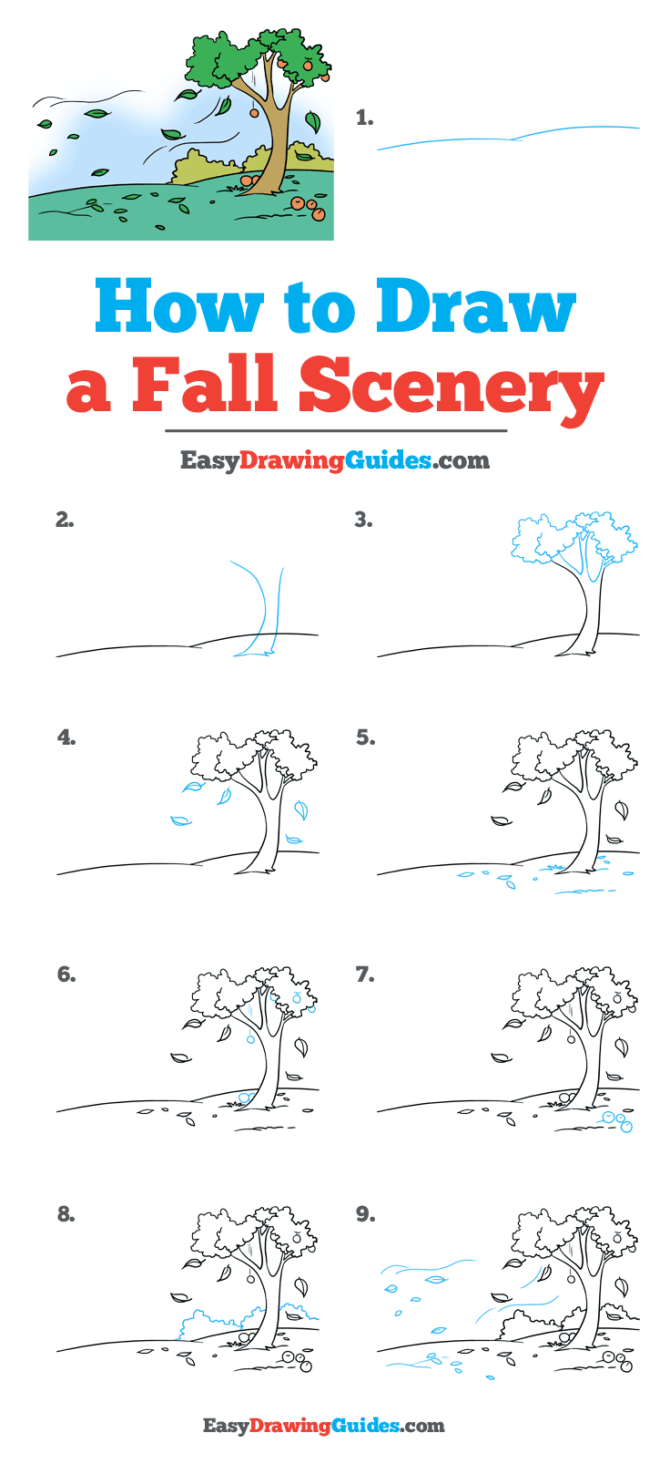 Featured image of post How To Draw Nature Easy Step By Step / Learn how to draw a cute sea turtle swimming through the ocean.