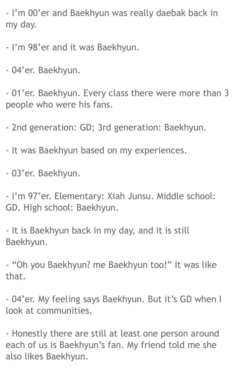 밤𝗕 Instiz Netizens Say Baekhyun Had The Biggest Individual Fandom Back In Their Day I M 00 Er And Back In My Day There Were A Lot Of Bh S Wifes In