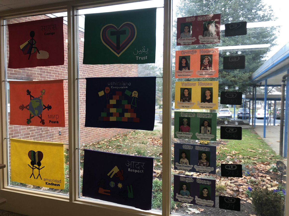 kellprice14's tweet image. How amazing do these flags look?Symbols on all the flags and the painted virtue in English and word/symbols in the Houses language. Notice each House color is represented in EVERY flag #equity #rcahouses #studentcreated @JMartinPSES @HeidiMillerBCPS @CbyersChristina @PotSpringEl